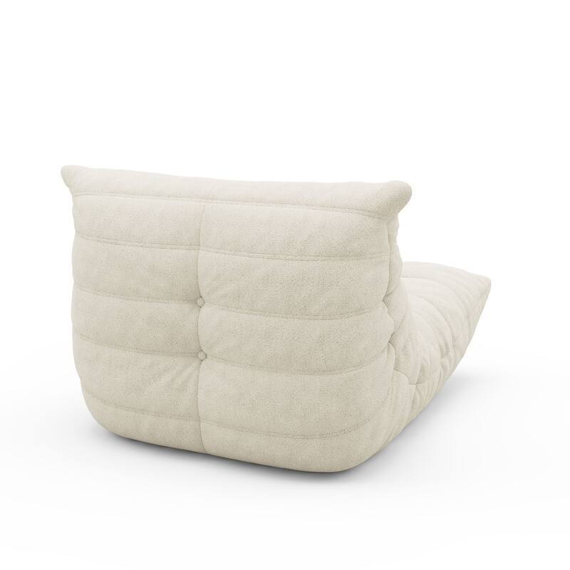 Fireside Chair Single Sofa Teddy Fabric Bean Bag Chair