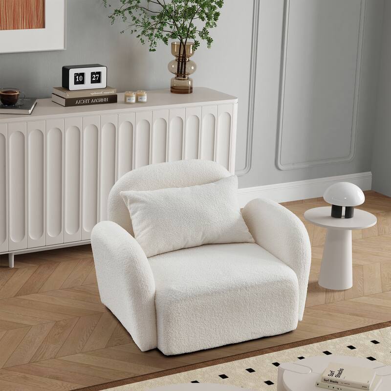 Teddy Fabric Lazy Sofa Chair