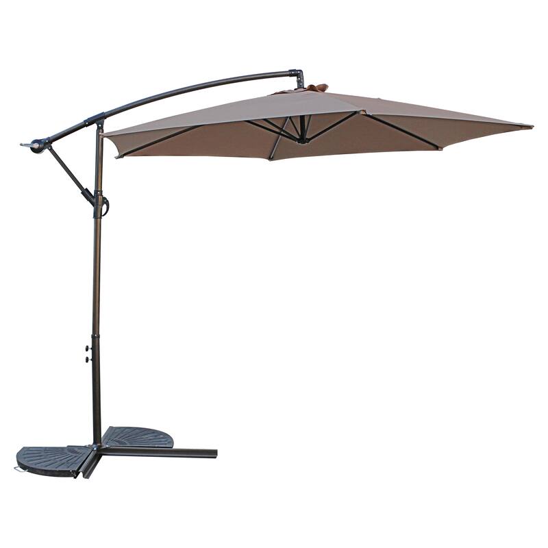 St. Kitts 10-foot Aluminum Cantilever Umbrella - Khaki