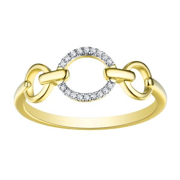 Prism Jewel Natural G-H//I1 Round Diamond Delicate Stackable Ring 10K Gold