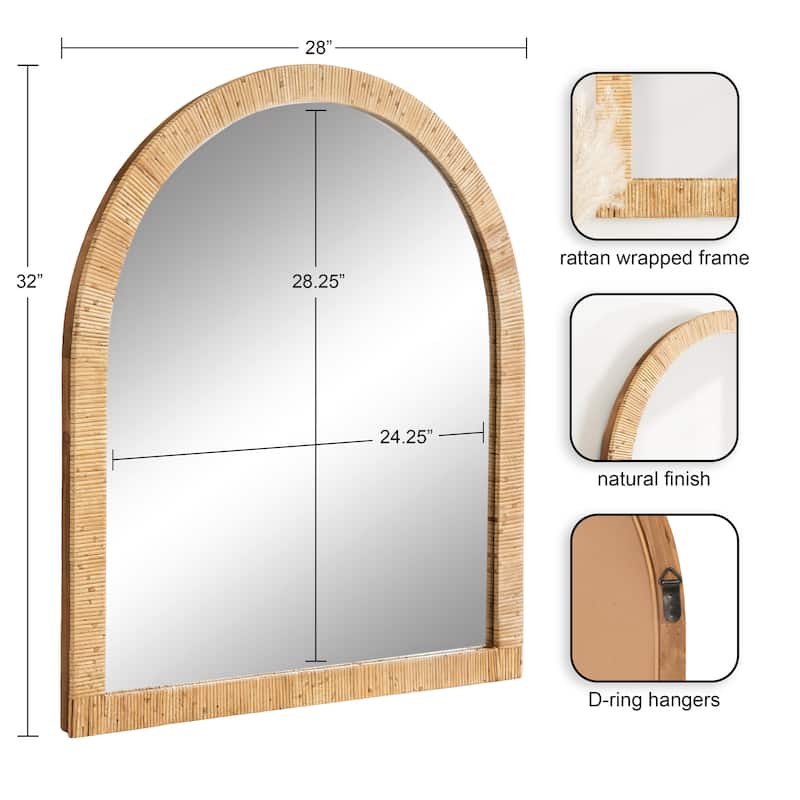 Kate and Laurel Rahfy Arch Framed Wall Mirror