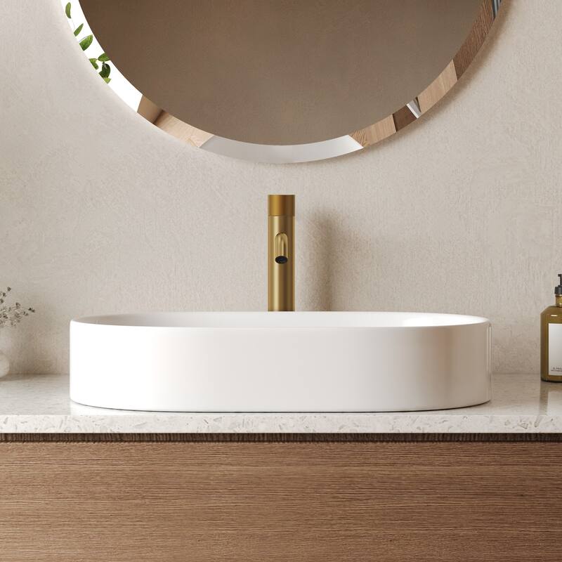 Modern Single Hole Bathroom Faucet,Deck Mount Sink Faucet