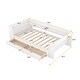 preview thumbnail 6 of 12, White Twin Size Pine All-in-One Platform Daybed w/ Shelves, Built-In Charging Station Upholstered Bed Frame for Living Room