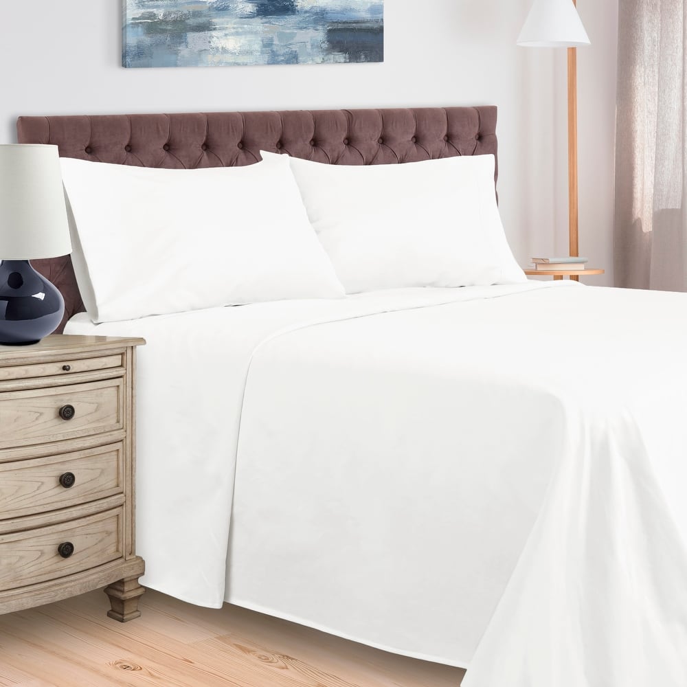 Egyptian Cotton 400 Thread Count Solid Bed Sheet Set by Superior