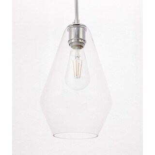 Elegant Lighting Gene Single Light 7" Wide Mini Pendant with Clear