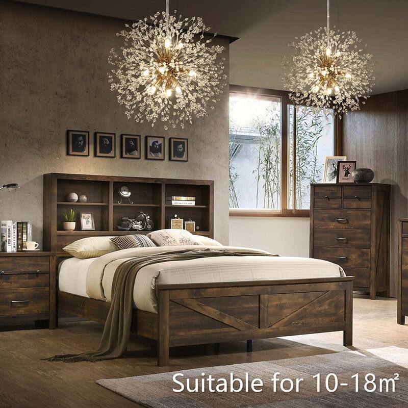 8/9/12/16-Light Modern Linear Sputnik Firework Dandelion Crystal Chandelier