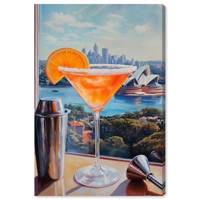 Classy Drink in Australia Canvas by Art Remedy, Gallery Wrapped