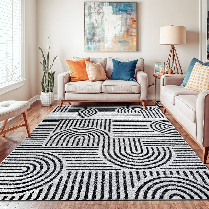 Bohemian Stripe Arch Design Area Rug