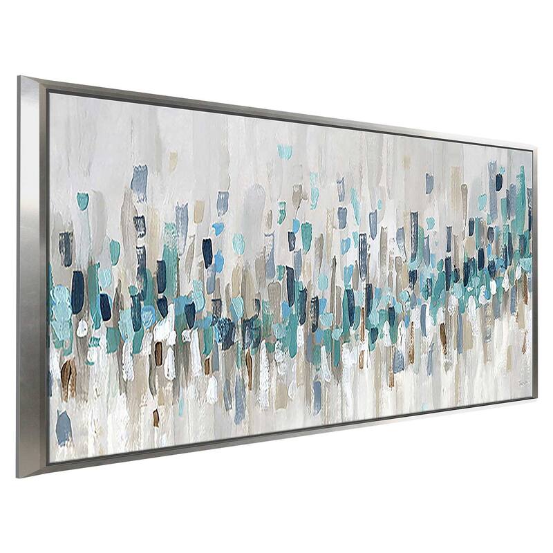 "Blue Staccato" Print on Floating Canvas