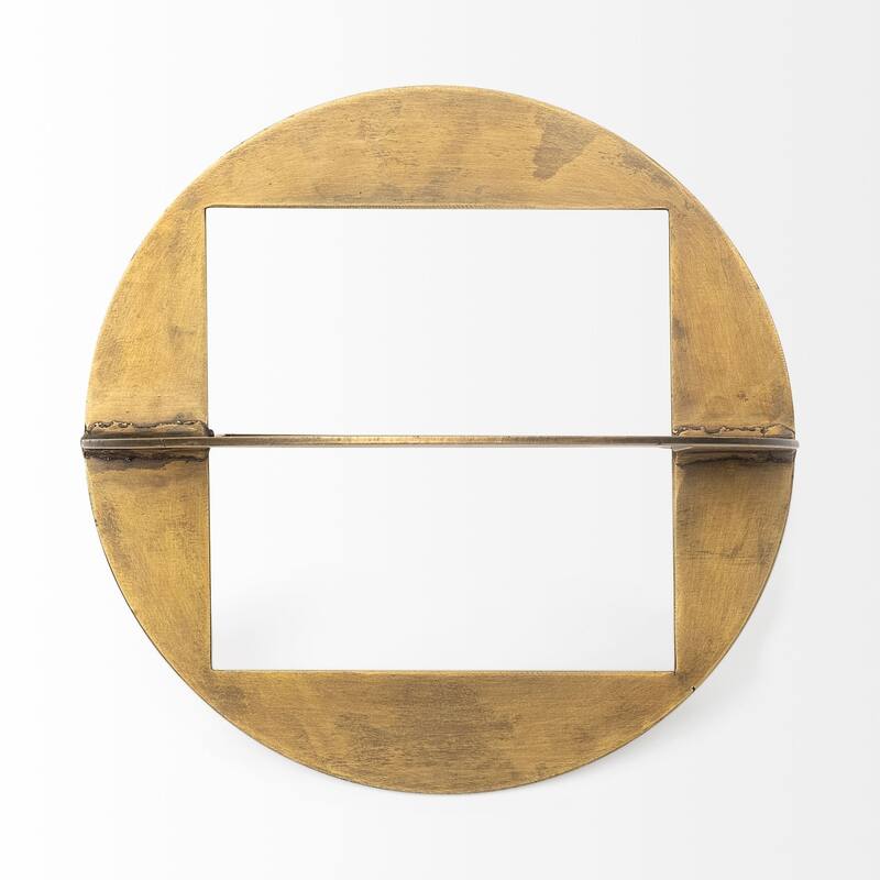 HomeRoots 6" Gold Metal Geometric Orb Tabletop Sculpture