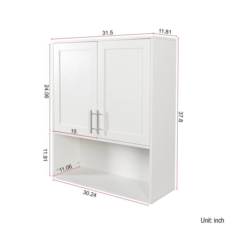 Bathroom Mirror Cabinet,Two Door Wall Cabinet Vanity Mirror Cabinet