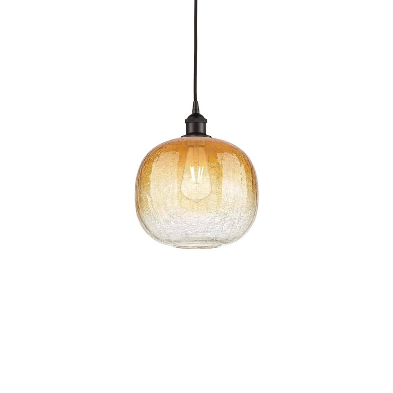 Innovations Lighting 616-1P-12-11 Brookhaven Sphere Pendant Brookhaven - Oil Rubbed Bronze / Amber