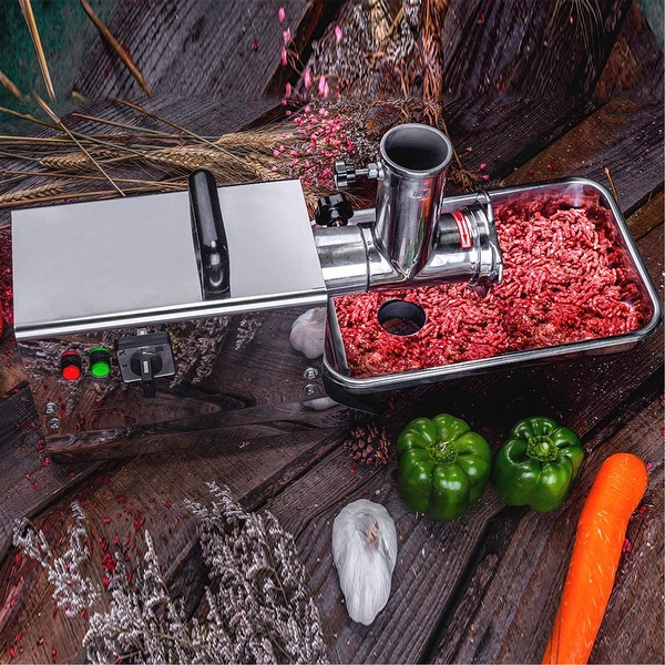 Electric meat grinder and store sausage stuffer