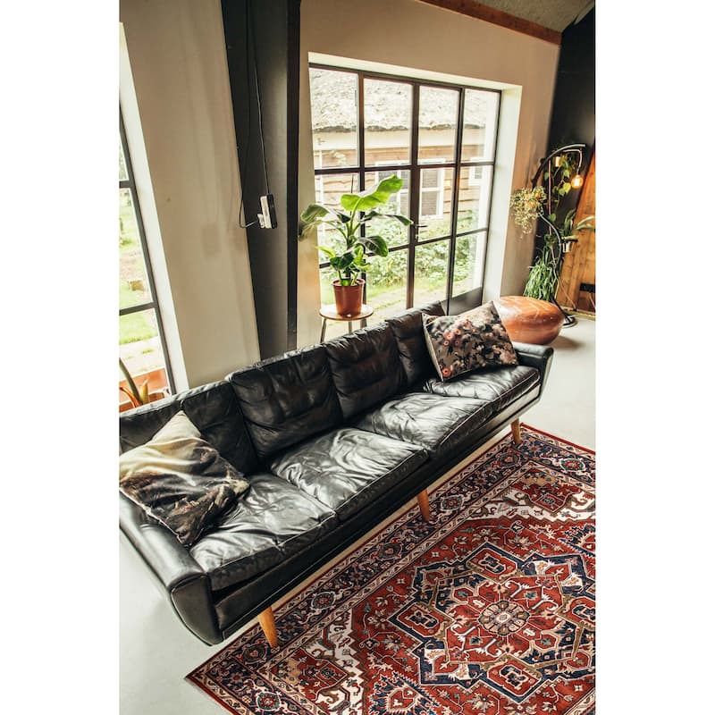 ECARPETGALLERY Hand-knotted Serapi Heritage Dark Copper Wool Rug - 9'10 x 13'9