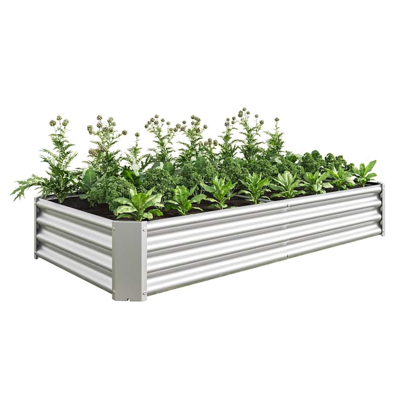 Rectangle Metal Raised Garden Bed Planter Box for Flower,Planters, Vegetables,Herb