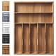 preview thumbnail 1 of 11, Kitchen Silverware Organizer - Extra Deep Grooved Drawer Divider,7 Slot Utensil Organizer - 7 Slots Acacia