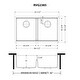 preview thumbnail 6 of 5, Ruvati 33 x 19 inch Granite Composite Quartz Undermount Low Divide Double Bowl Kitchen Sink - Midnight Black - RVG2385BK