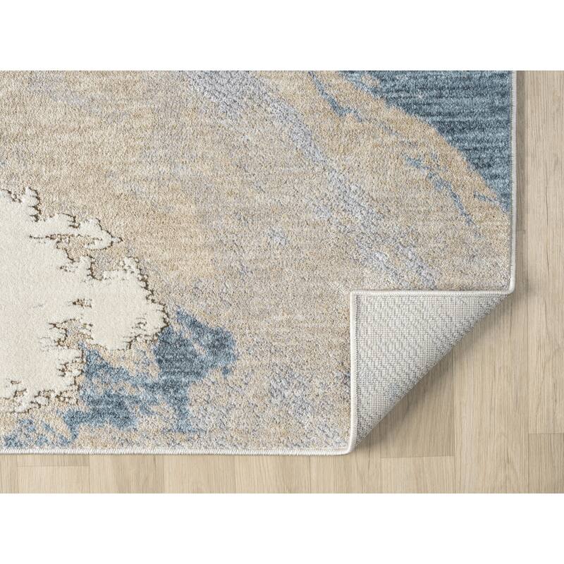 Babylon Abstract Gray and Beige Area Rug