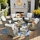 preview thumbnail 3 of 56, XIZZI Outdoor Patio Furniture Wicker Sofa Swivel Chair Set 8-Piece - Grey