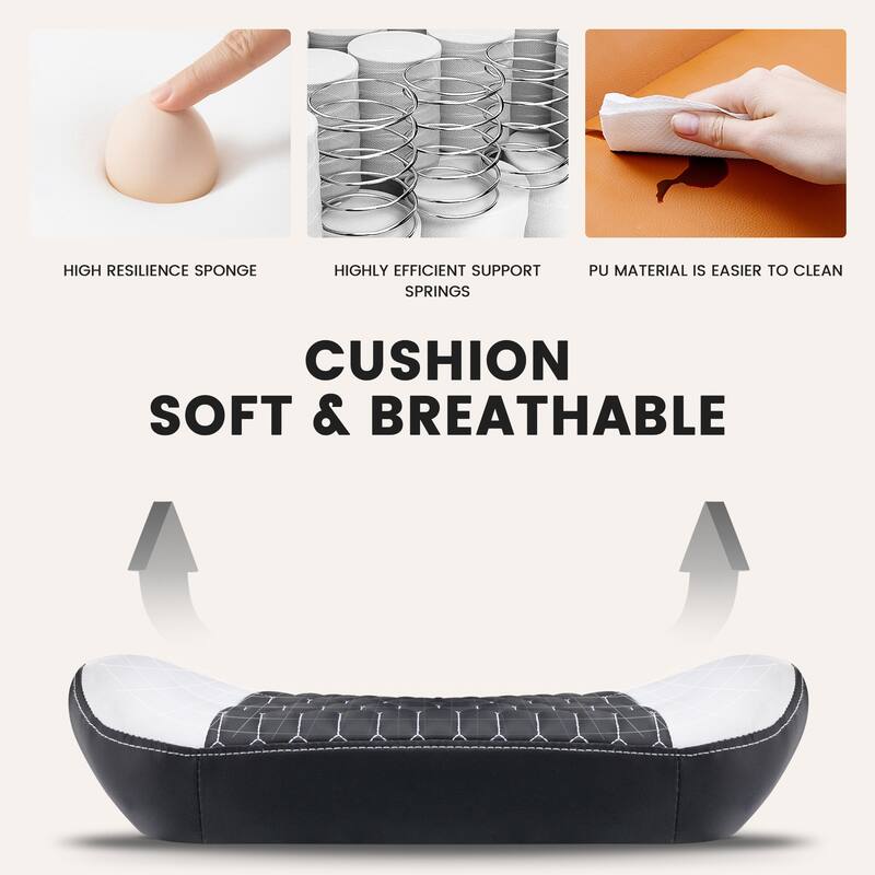 PVC Leather Ergonomic High Back Gaming Chair with Footrest