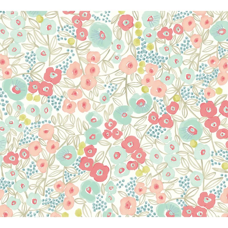 Flora Coral Garden Wallpaper