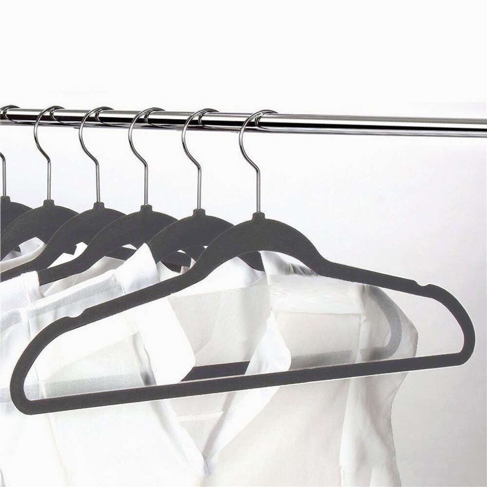 Yaheetech Velvet Flocked Hangers with Cascade Hook 100 Pack