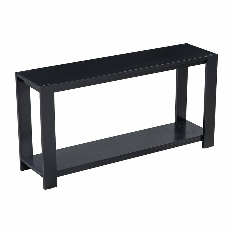 Minimalist Console Table with Bottom Shelf and Four Legs