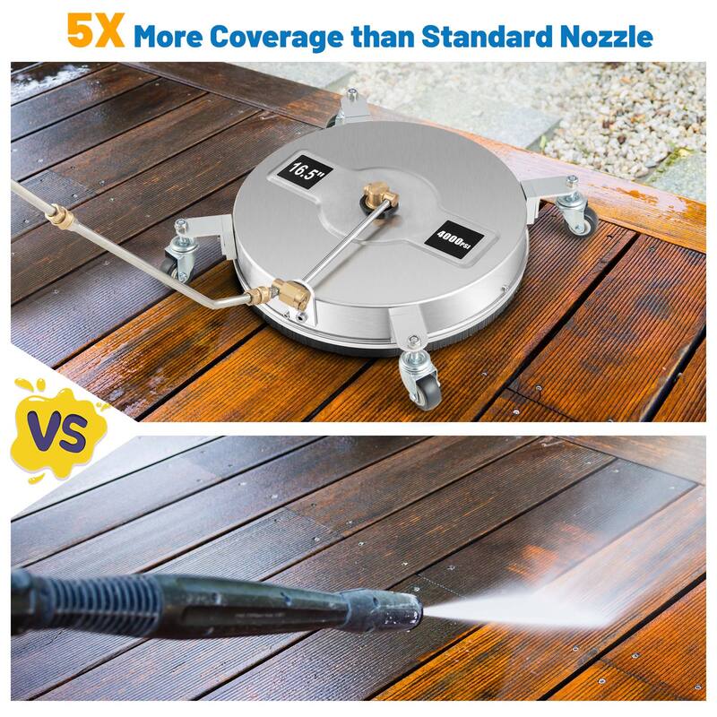 Costway 16.5" Pressure Washer Surface Cleaner Stainless Steel Surface - See Details