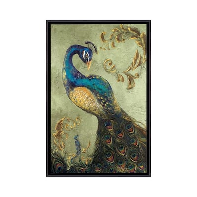 iCanvas "Peacock on Sage II" by Tiffany Hakimipour Framed
