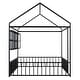 preview thumbnail 59 of 70, Metal Floor House Bed Frame with Fence and Shelves