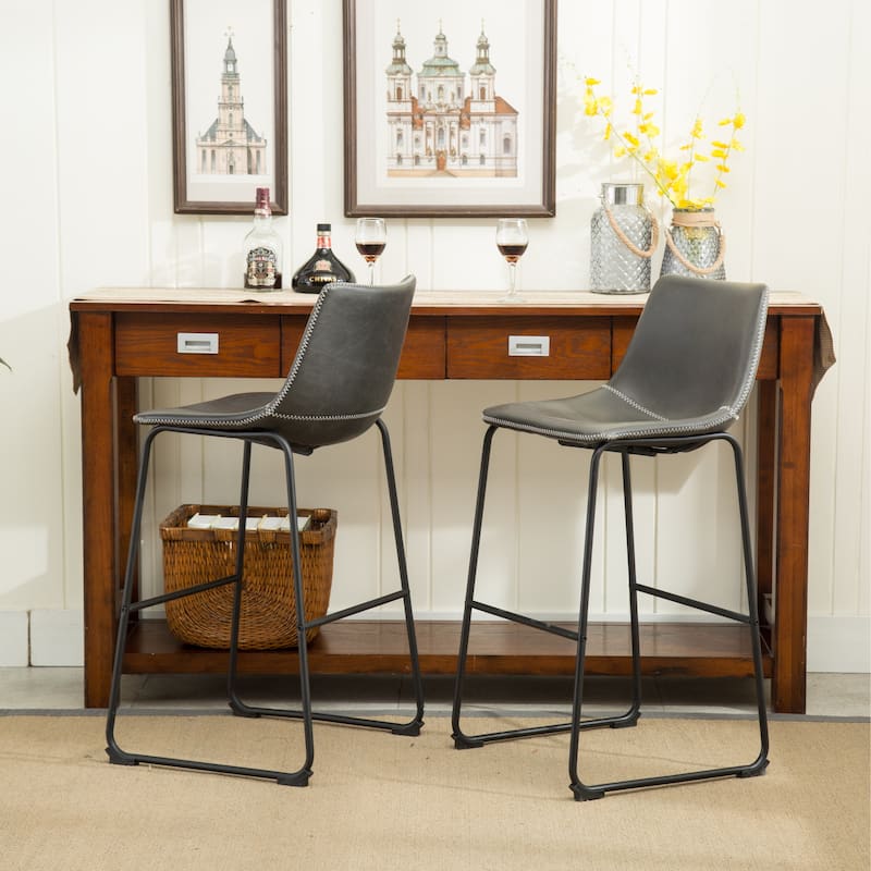 Vintage Barstools,Set of 2 - Gray