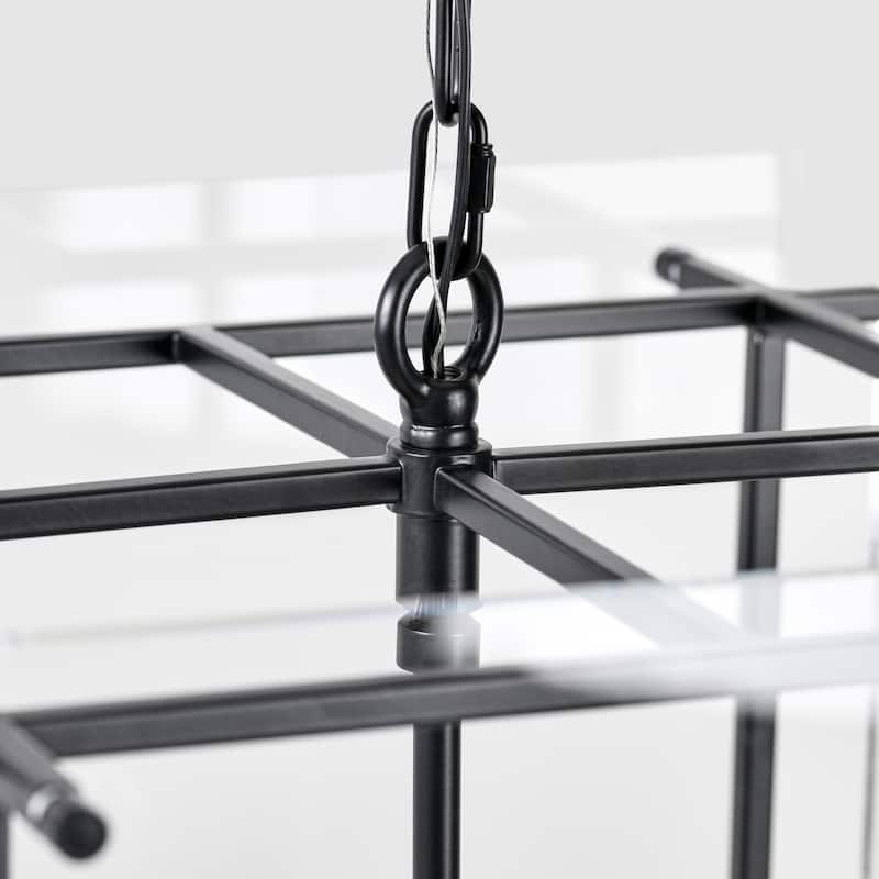 Lena 9-Light Iron and Acrylic Chandelier by Kosas Home - 24Hx18Wx18D