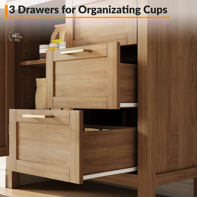 Wooden Storage Cabinet with 3 Drawers