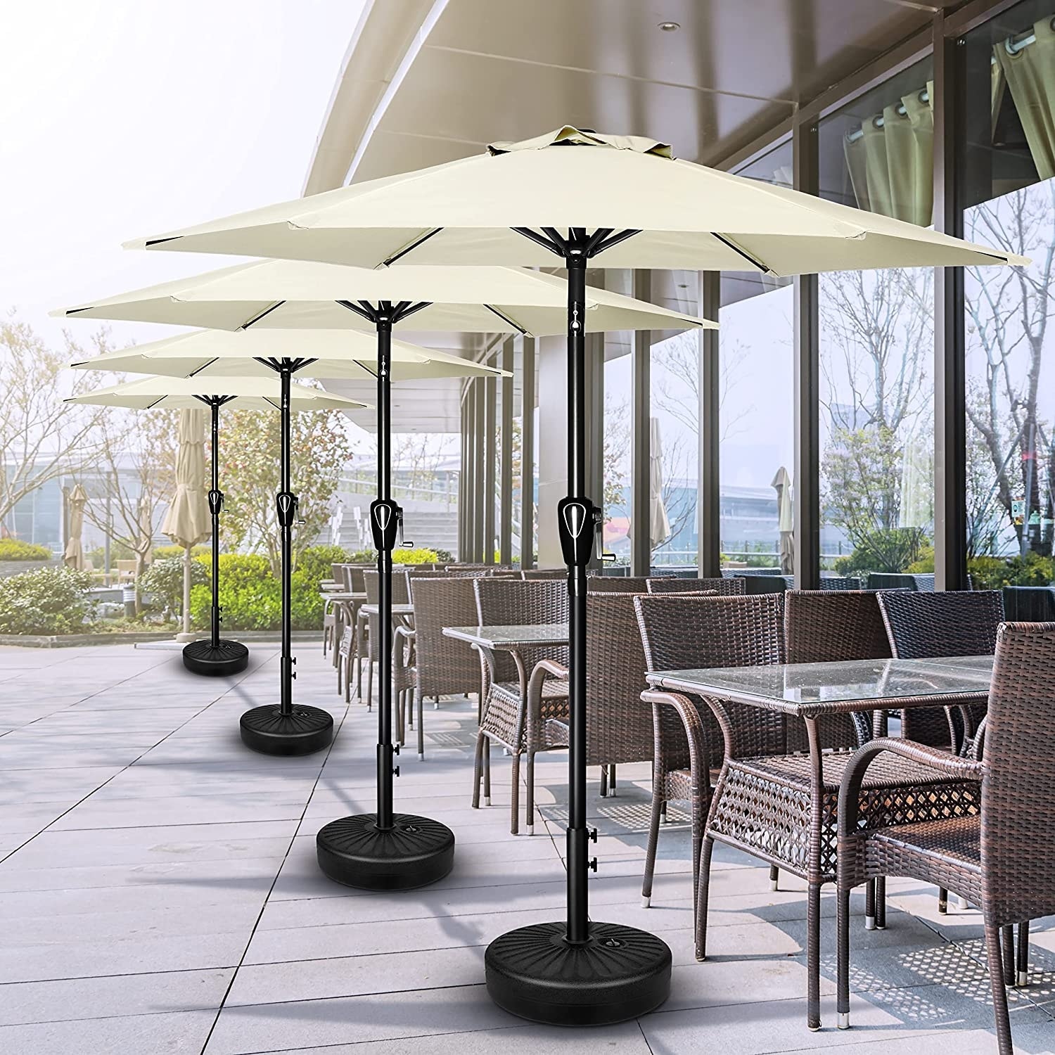 kids patio table umbrella Martha Stewart Outdoor Craft Table, 2 Benches & Set: Acacia Wood Activity Desk w/ Storage, Kids Play & Bench for Backyard, Garden collections-gymbags Color:Mirror Gold/Silver 50/50 Locking pin with 3 Best budget for money