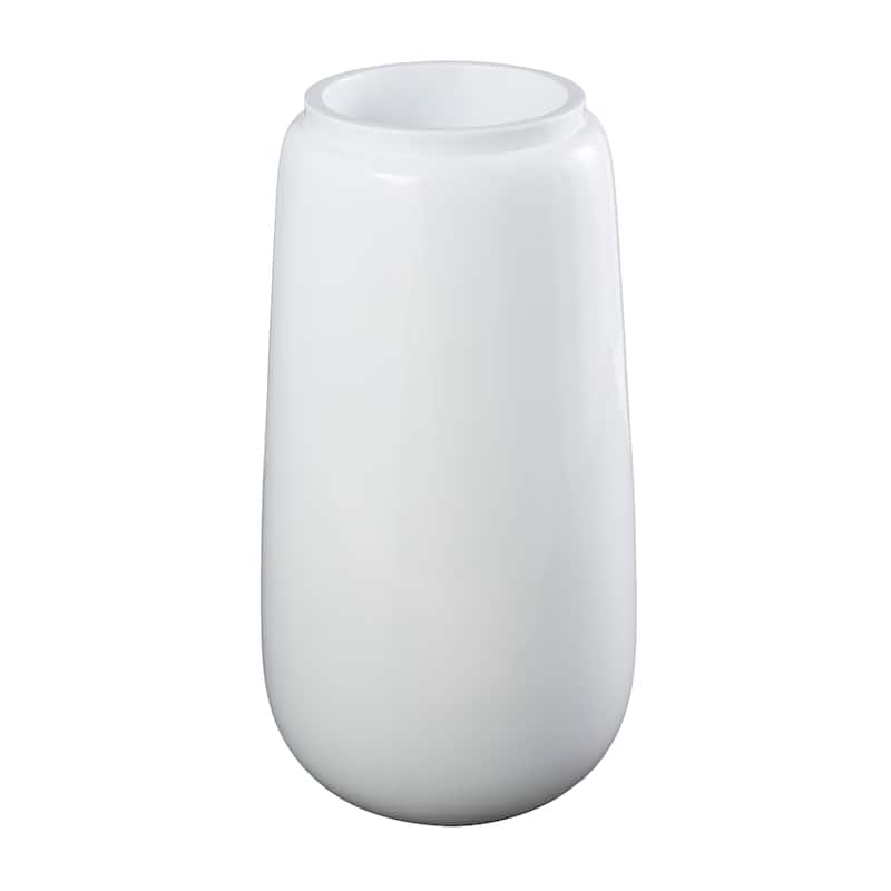 Resin Tall and Wide Floor Vase - White - Roche River Decor - 16"W, 30"H