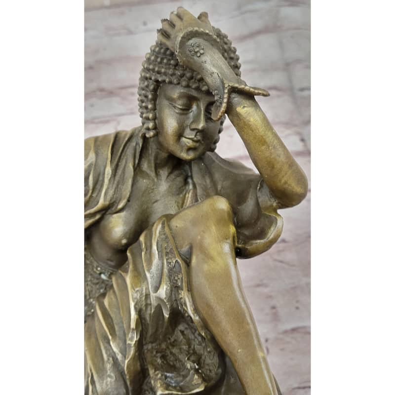 Bronze Art Deco Dancer W/Imitative Snake Sculpture Ankara Dancer Clic Artwork Hot Cast