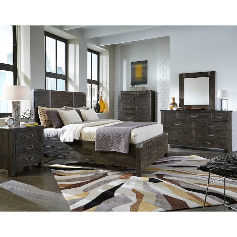 Magnussen Home Abington Weathered Charcoal Drawer Nightstand