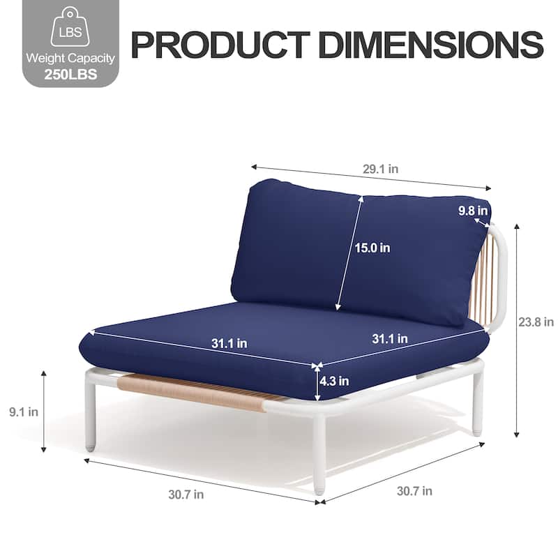 VredHom Outdoor Sectional Sofa Patio Furniture Sets
