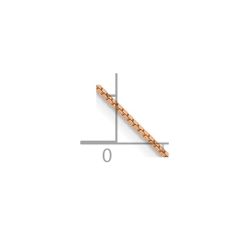 Curata 10k Rose Gold .9mm Box Chain Necklace (Lobster)