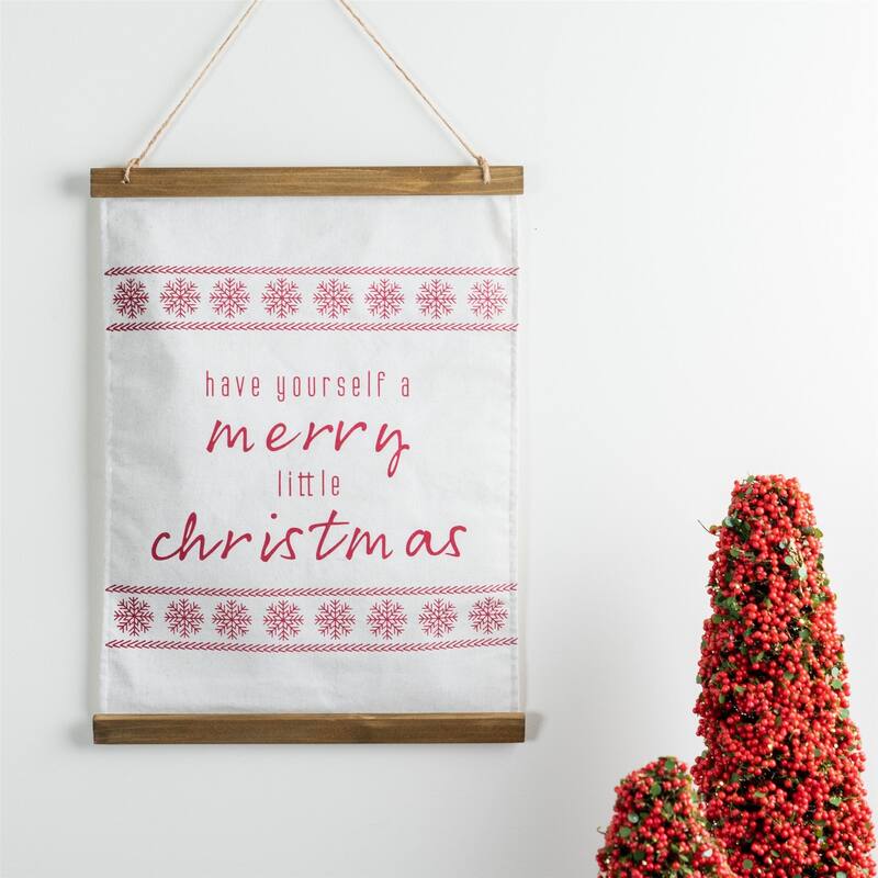 20" "Merry Christmas" Rectangular Wall Banner