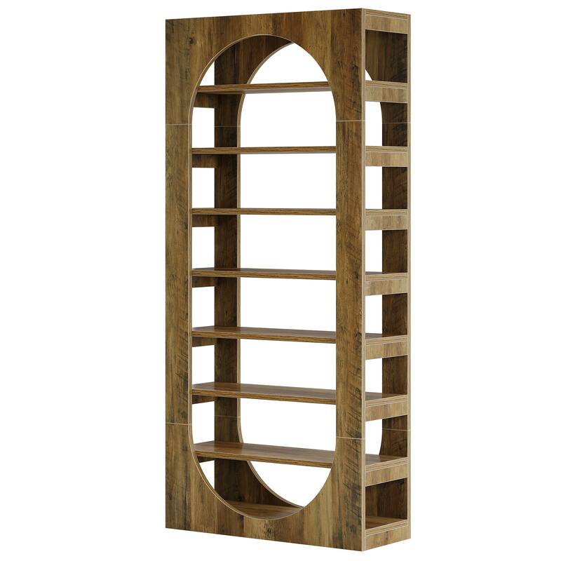 8-Tier Arched Shoe Rack, Wooden Shoe Cabinet, Large Capacity Shoe Organizer for Closet, Entryway, Hallway, Living Room