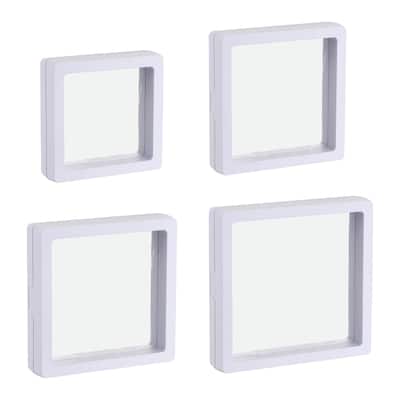 Floating Thin Film Display Box, ABS Frame Display Case Holder 12Pcs