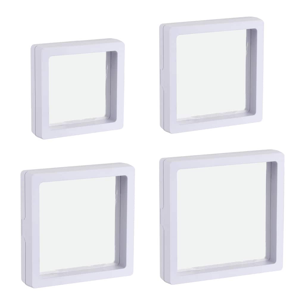 Floating Thin Film Display Box, ABS Frame Display Case Holder 12Pcs