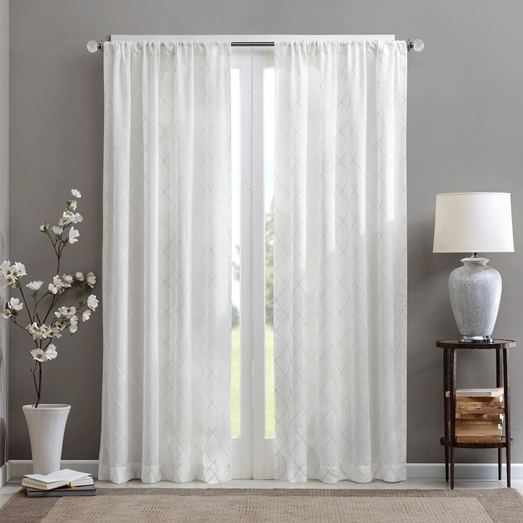 Diamond Sheer Window Curtain Panel