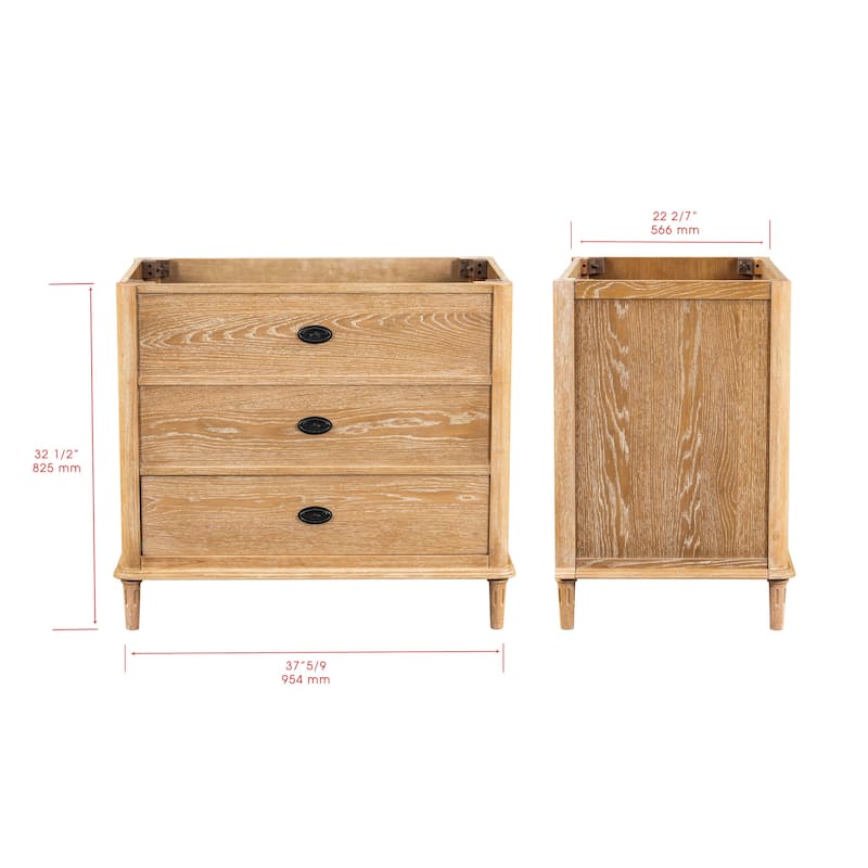 36'' Ferndale Bathroom Vanity Base - 37.56 L x 22.29 D x 32.50 H"