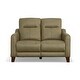 preview thumbnail 3 of 9, Forte 57" Genuine Leather Round Arm Reclining Loveseat