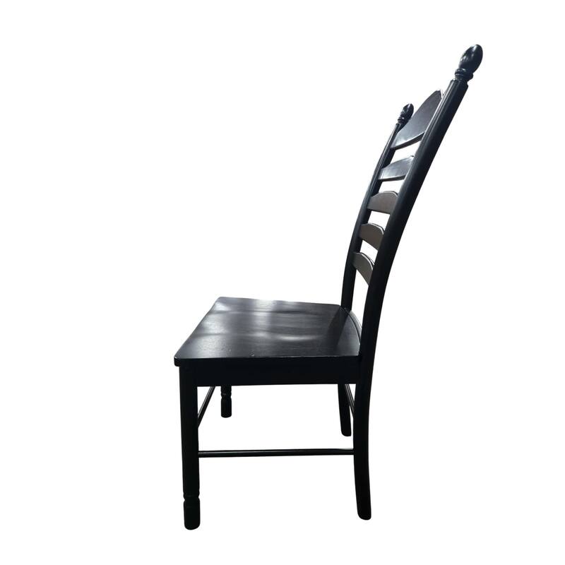 Ladder Back Dining Chair - 42" - Antique Black