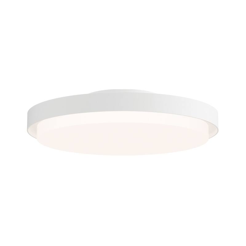 Maxim 57312 Float 12" Wide LED Flush Mount Drum Ceiling Fixture - White