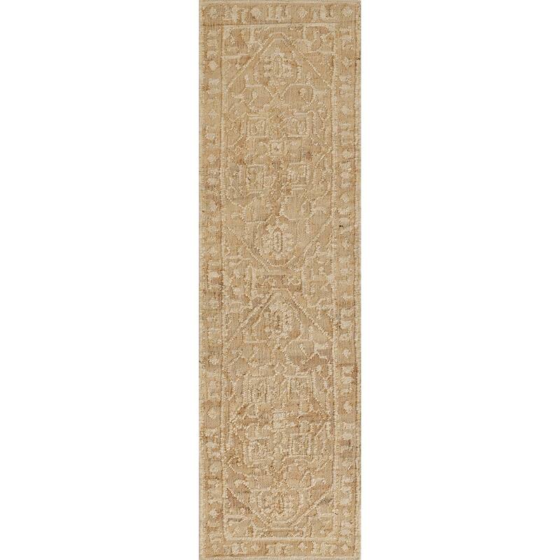 Momeni Nirvana Hand Woven Wool and Jute Medallion Area Rug.