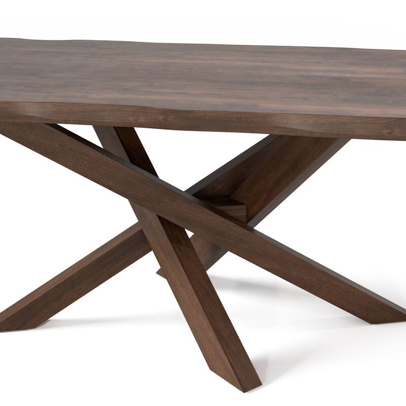 Furniture of America Abigail II Mid-Century Modern 5-Piece Rich Walnut Solid Wood Dining Set